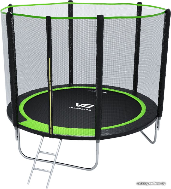 Батут V2 Trampoline Prime 8FT 252 см (с внешней сеткой и лестницей)