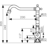 Смеситель Kaiser Vincent 31544-1 (бронза)