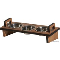 Миски на подставке Чешир Царь 3 миски 200 мл (коричневый)