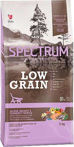 

Сухой корм для кошек Spectrum Low Grain Sterilised Adult with Salmon, Anchovy & Cranberry (для стерилизованных с лососем, анчоусом и клюквой) 12 кг