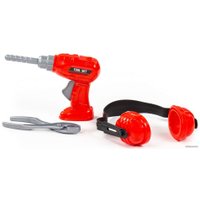 Набор инструментов игрушечных Полесье №21 91093 (шуруповерт, наушники, плоскогубцы)