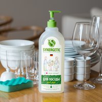 Средство для мытья посуды Synergetic антибактериальное, с ароматом алоэ 1 л