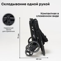 Коляска прогулочная «книга» Bubago Bass Light 2025 (черный)