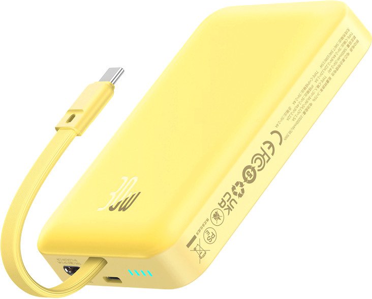 

Внешний аккумулятор Baseus Magnetic Fast Charge Power Bank Type-C Edition 30W 10000mAh (желтый)