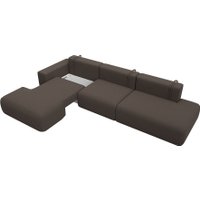 Угловой диван Лига диванов Лига-036 НПБ Модерн Лонг левый 124694L (рогожка амур коричневый)
