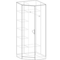 Угловое окончание Премиум Рокси угловой (белый/ирис)