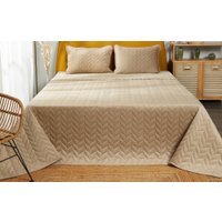 Набор текстиля для спальни Vip Camilla 240-260 (косичка, светло-бежевый)