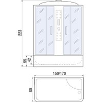 Душевая кабина River Wisla 150/80/55 MT