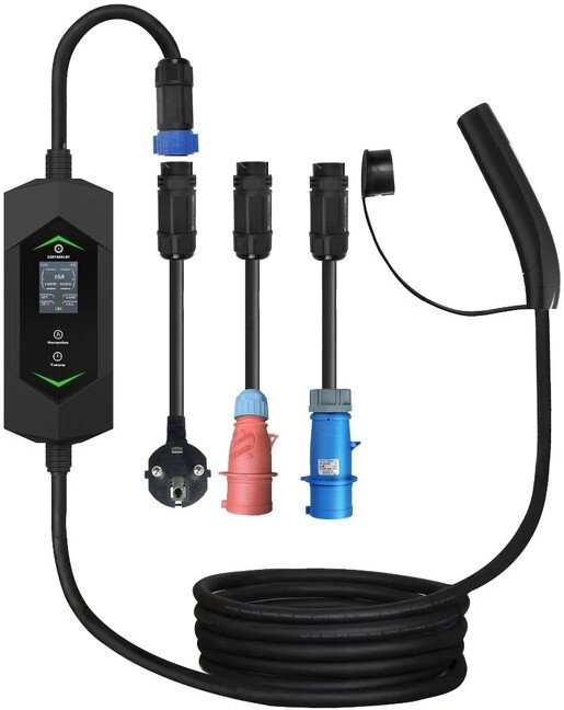 

Зарядная станция Auxus Tesla Nacs 6-32A, Wi-Fi (7 кВт, 1 фаза), сменные вилки