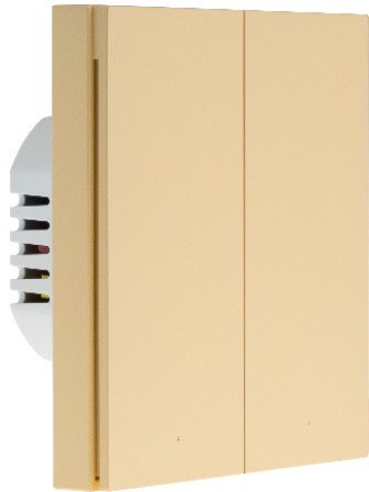 Aqara Smart Wall Switch H1 двухклавишный без нейтрали (бежевый)