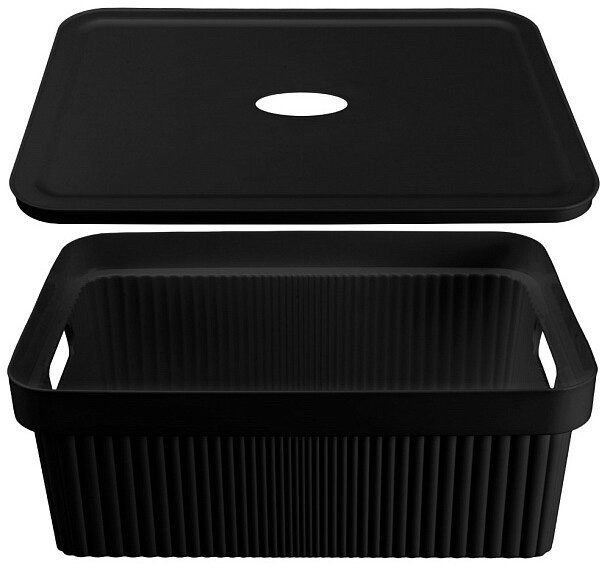 

Коробка для хранения Бытпласт Velvet 434249613 13 л (черный)