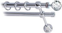 

Карниз для штор Lm Decor Кристалл 130 2р гладкий 25/16мм (хром, 3.6м)