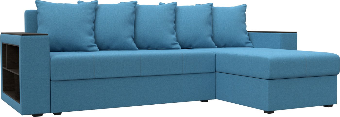 

Угловой диван Лига диванов Дубай Лайт правый 121641 (рогожка амур голубой)