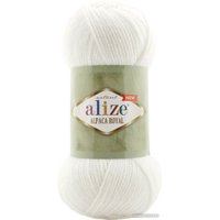 Пряжа для вязания Alize Alpaca Royal 55 (250 м, белый, 5 мотков)