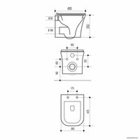 Унитаз подвесной White Wave Promo (белый глянец)