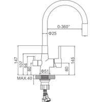 Смеситель Ledeme L4955-9