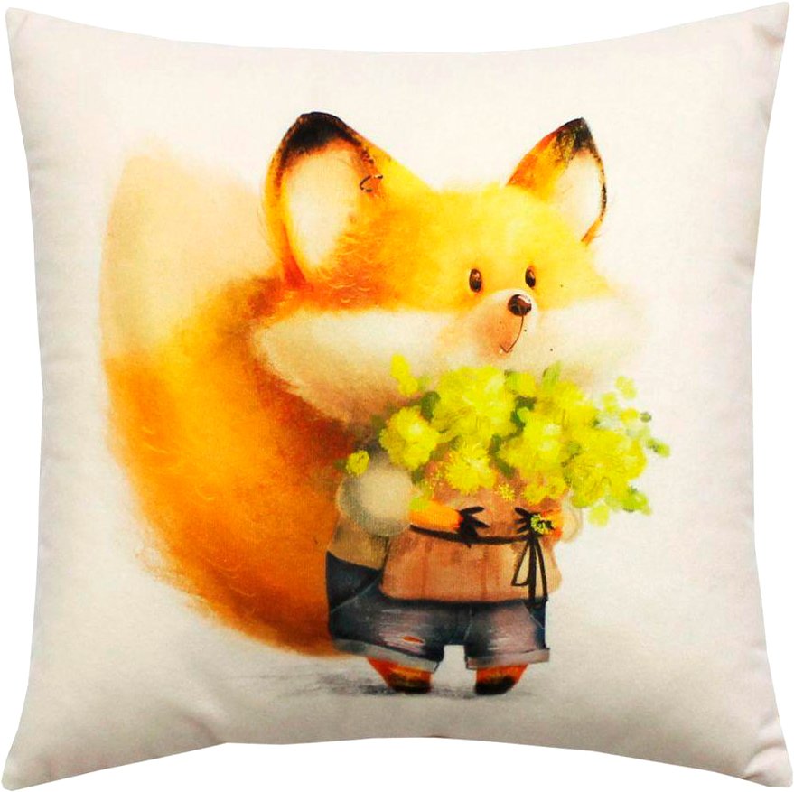 

Декоративная подушка Matex Fluffy. Рыжик букет 61-625 (белый/желтый/лососевый)