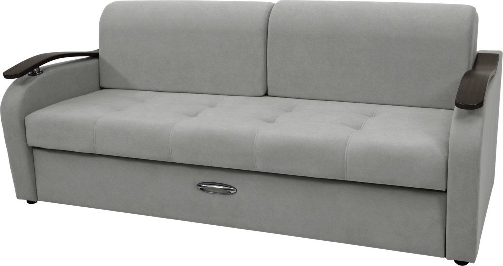 

Диван Сириус Лидер-2 ППУ 215x110 (Eva 08 велюр светло-серый)