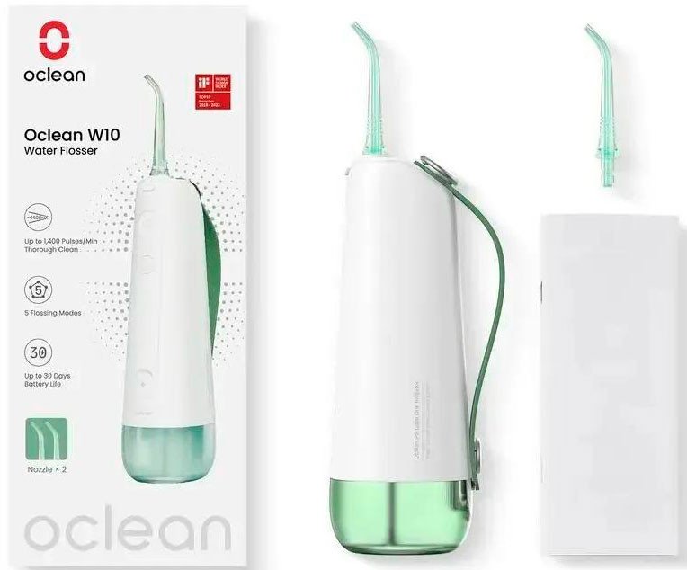 Ирригатор  Oclean W10 (2 насадки, зеленый)