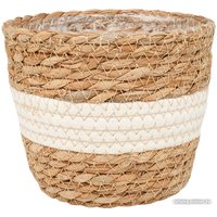 Кашпо Natural House Танзания 215x188 Lishan-04 M (натуральный/белый)