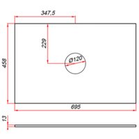  ЗОВ Столешница 13 CKP13W695458C1 (белый)