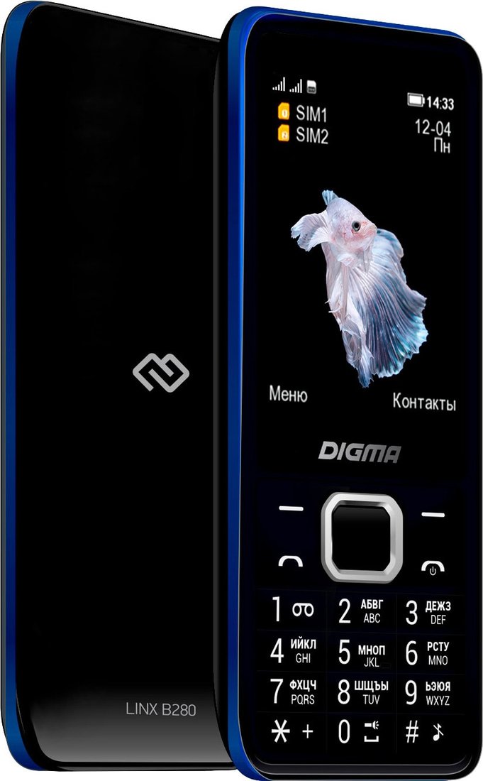 

Кнопочный телефон Digma Linx B280 (черный)