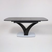 Кухонный стол Аврора Нотр Дам Moderne 1400/1800x850 (камень черный Greys Black /черный матовый)
