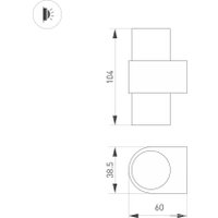 Бра Arlight SP-SPICY-WALL-MINI-TWIN-S104x39-2x3W Day4000 035543