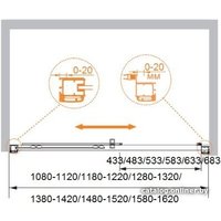 Душевая дверь Cezares Anima-W-BF-1-130-P-Cr