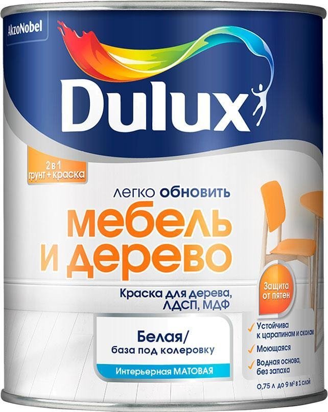 

Краска Dulux Мебель и Дерево 2 л (белый)
