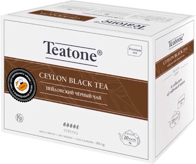 

Черный чай Teatone Ceylon black tea - Цейлонский черный чай 20 шт