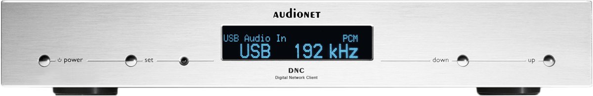 

Сетевой проигрыватель Audionet DNC (серебристый, синяя индикация)