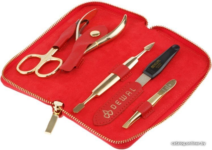 Набор для маникюра и педикюра Dewal 902RED (красный)