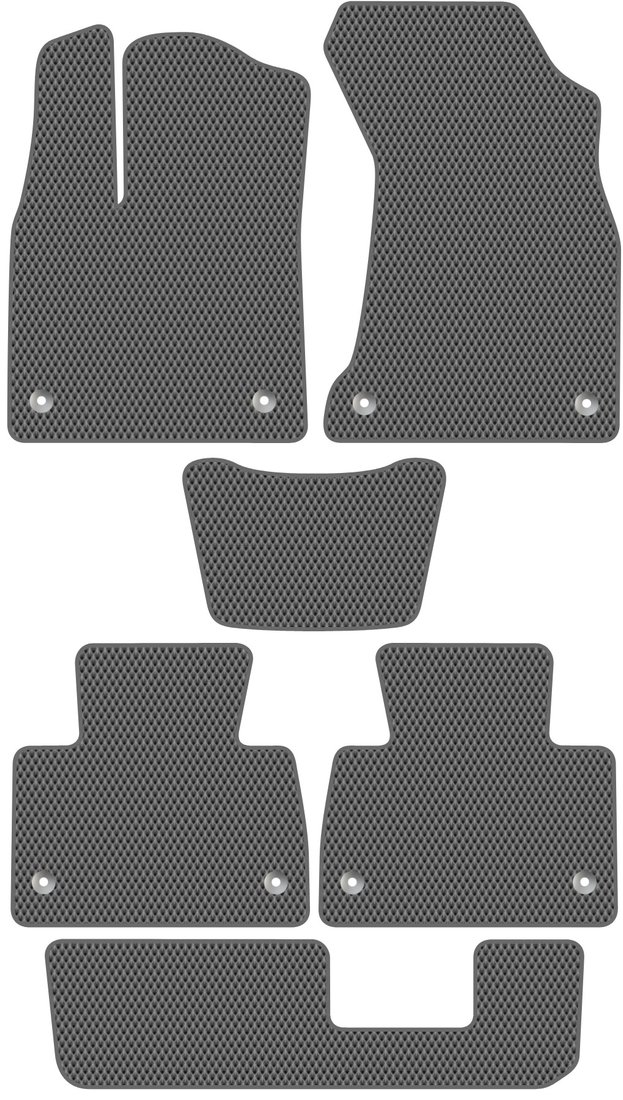 

Комплект ковриков для авто Alicosta Hongqi HS7 I (suv / CA6500T, CA6500T1, CA6501HA6T / 7 мест) 2018 - Н.В. +3 ряд (серый, ромб)