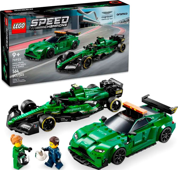 

Конструктор LEGO Speed Champions 76925 Гоночные автомобили Aston Martin Valkyrie AMR Pro и Aston Martin Vantage GT3