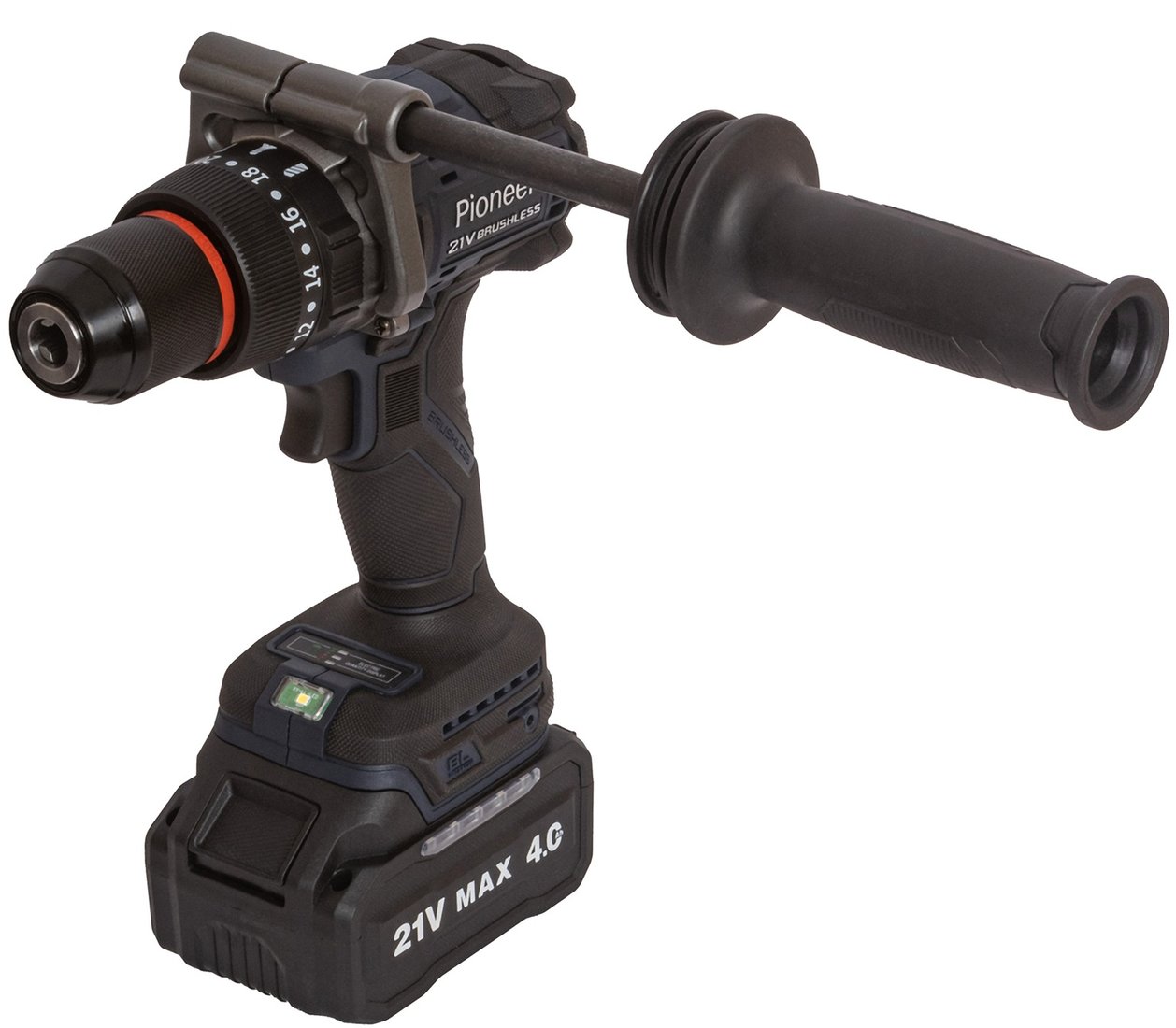 

Ударная дрель-шуруповерт Pioneer Tools CID-E2002BL-01 (с 2-мя АКБ, кейс)