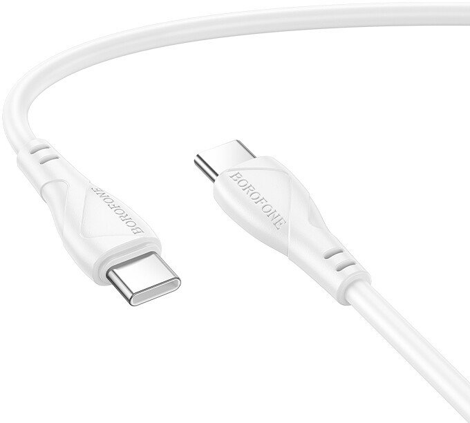 Кабель Borofone BX121 USB Type-C - USB Type-C (1 м, белый)