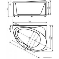 Ванна Aquatek Альтаир 158x120R (с экраном и каркасом)