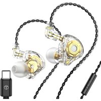 Наушники TRN MT1 Pro USB Type-C (прозрачный, с микрофоном)