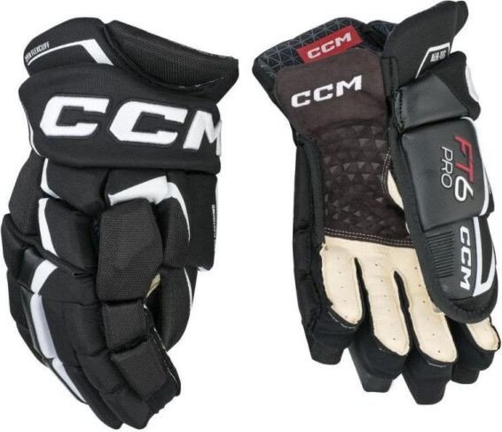 Перчатки CCM FT6 Pro SR JS Gloves Black/White 15 (черно-белый)