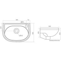 Умывальник Santek Бриз 38.5x36 (1WH110442)