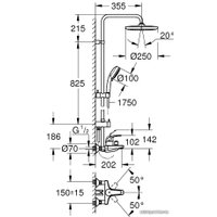 Душевая система  Grohe Tempesta Cosmopolitan System 250 26674000