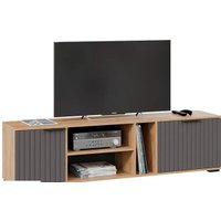 Тумба Трия Хилтон для ТВ (дуб крафт золотой/графит матовый)