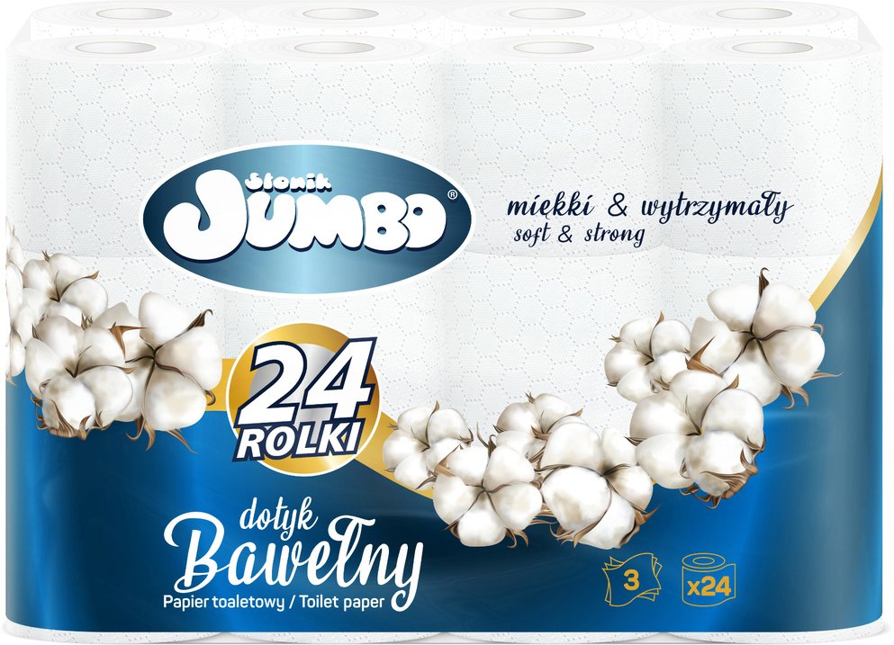 

Туалетная бумага Slonik Jumbo Bawelna 3 слоя (24 рулона)