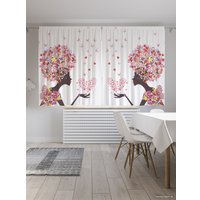 Комплект штор JoyArty Цветущие волосы Oxford DeLux 1.45x1.8 м (2 шт)