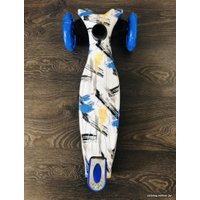 Трехколесный самокат Scooter Maxi 036Z (сине-белый/принт)