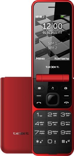 

Кнопочный телефон TeXet TM-405 (красный)