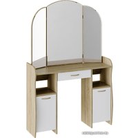 Туалетный столик с зеркалом Трия София Т2 (дуб сонома/белый)