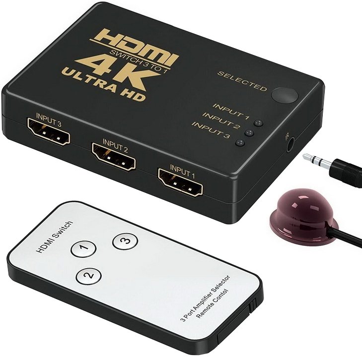 

Переключатель USBTOP HDMI Switcher 4K Ultra HD Resolution