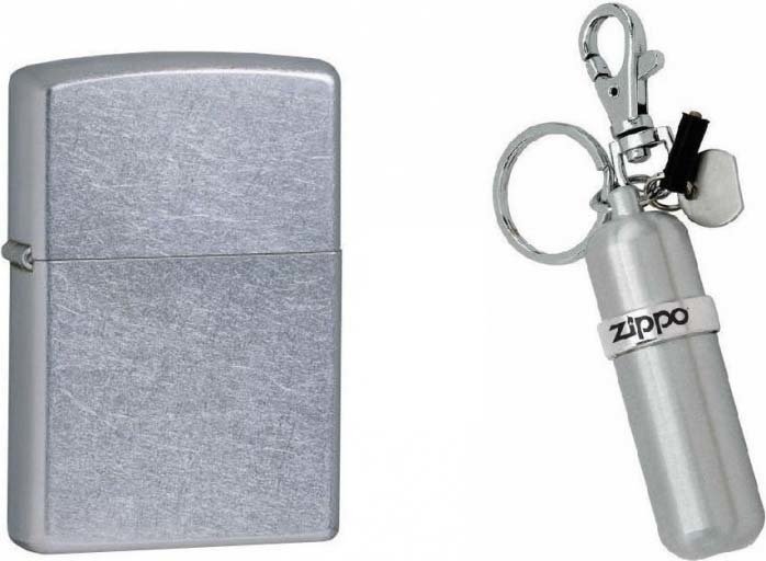 

Зажигалка Zippo Street Chrome Lighter 207 & Fuel Canister Combo Set 29788